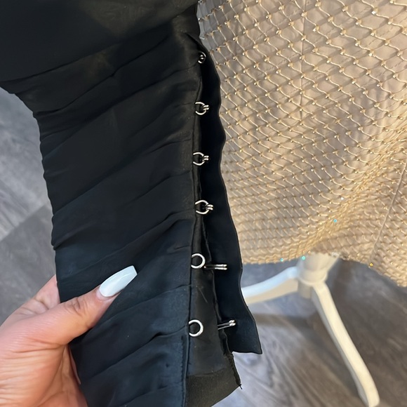 Nafsika Skourti Opera Mini Crystal Dress in Black & Cream Crystal - Picture 9 of 12